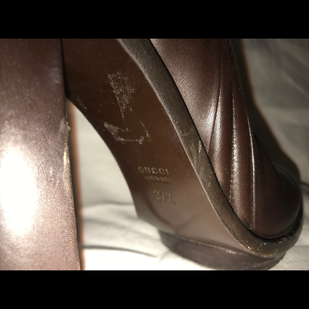 Beautiful Lifford Gucci knee high boots in cocoa - Picture 7 of 8